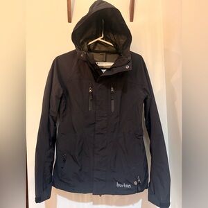 Burton (DryRide/GoreTex) Black Snowboard / Ski Hooded Jacket